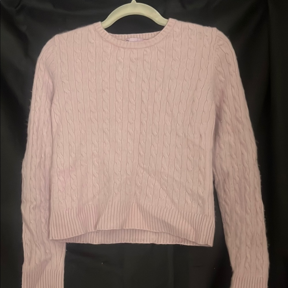 Light Pink Cable Knit Sweater